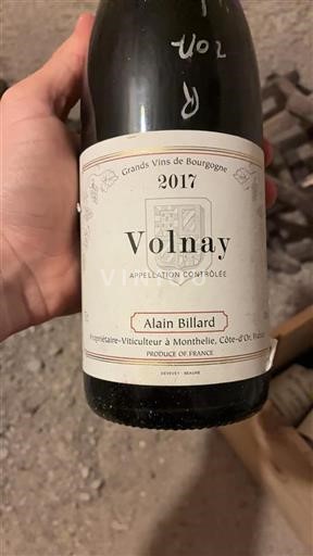 Bourgogne Volnay Alain Billard 2017