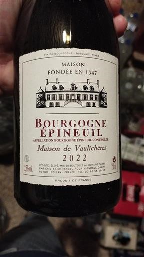 Bourgogne Bourgogne Epineuil Maison de Vaulichères 2022