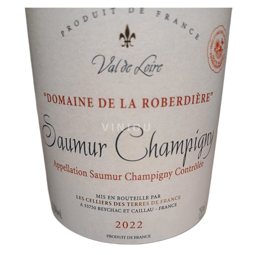 Loiren laakso Saumur-champigny Domaine La Robardière 2022