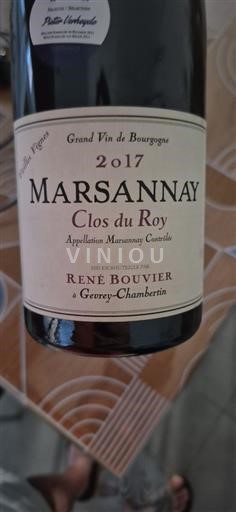 Burgundy Marsannay René Bouvier Clos du Roy 2017