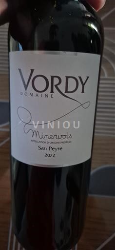 Languedoc Minervois Domaine Vordy San Peyre 2022