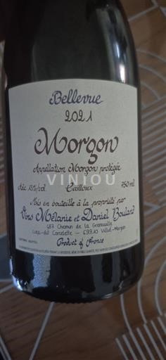 Beaujolais Morgon Vins Mélandie et Daniel Bouland Cailloux 2021