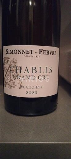 Bourgogne Chablis Grand Cru Simonnet-Febvre Blanchot 2020