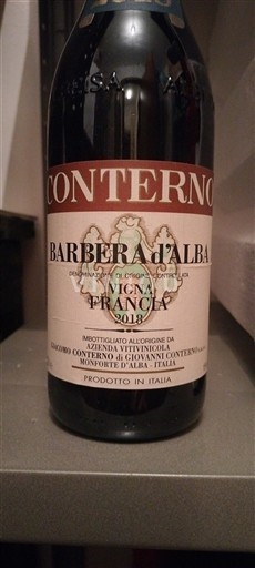 Piemonte Barbera d'Alba Giacomo Conterno Vigna Francia 2018