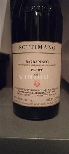 Piedmont Wines Barbaresco Sottimano Pajoré 2018