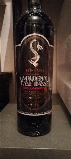 Toscana Brunello di Montalcino. Soldera Case Basse 2016
