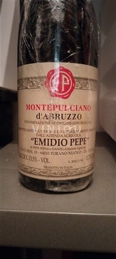 Abruzzo Wines Montepulciano d'Abruzzo Emidio Pepe 2016
