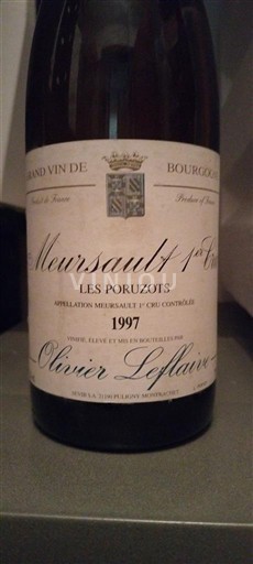 Burgundy Meursault Premier Cru Olivier Leflaive Les Poruzots 1997