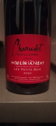 Beaujolais Moulin-à-vent Chanudet Guillaume Les Petits Bois 2020