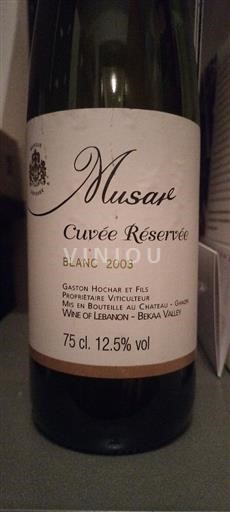 Bekaa Caza de Baalbek Château Musar Bekaa Valley (Gaston Hochar) Reservée 2003