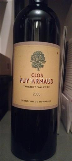 Bordeaux Castillon-côtes-de-bordeaux Clos Puy Arnaud 2006
