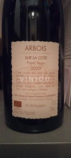 Jura Arbois Anne et Jean François Ganevat Sur La Cote 2020
