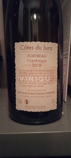 Jura Côtes du Jura Anne et Jean François Ganevat La Graviere Chardonnay 2018