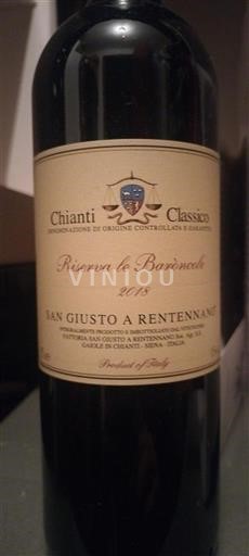 Toskánsko Chianti Classico San Giusto a Rentennano Riserva Le Baròncole 2018