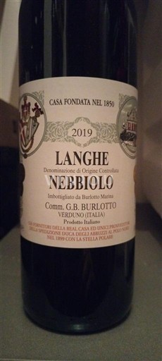 Piemonte Langhe Comm. G.B. Burlotto 2019