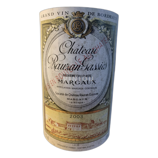 Bordeaux Margaux Château Rauzan Gassies 2003