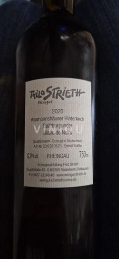 Rheingau Weingut Thilo Strietch Assmannshäuser Hinterkirch Spätburgunder Blanc de Noirs 2020