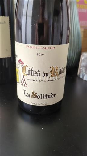 Valle del Ródano Côtes del Ródano Domaine La Solitude 2019