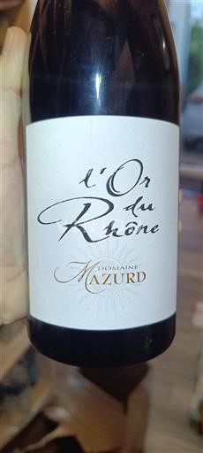 Thung lũng Rhône Côtes-du-rhône Domaine Mazurd L'Or du Rhône 2015