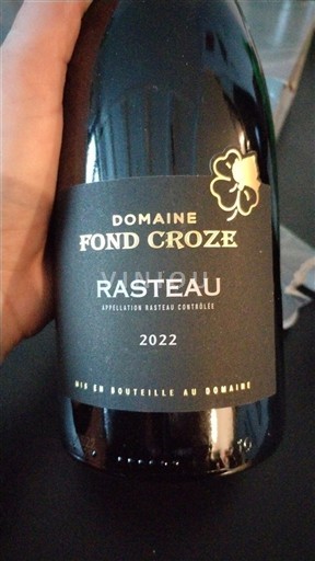 Rhônen laakso Rasteau Domaine FOND CROZE 2022