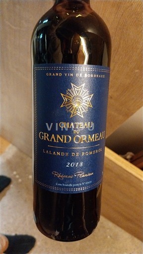 Bordéus Lalande-de-Pomerol Domaine Grand Ormeau Réserve Passion 2018