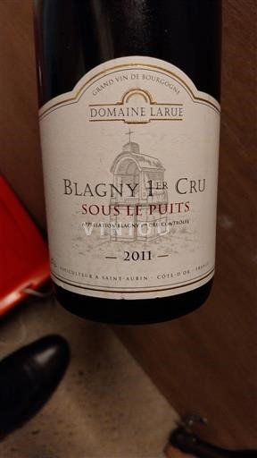 Bourgogne Blagny Premier Cru Domaine Larue Sous le Puits 2011