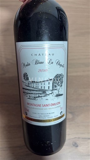 Burdeos Montagne-Saint-Émilion Château Moulin Blanc La Chapelle 2016