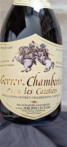 Bourgogne Gevrey-chambertin Premier Cru Domaine Philippe Leclerc Les Cazetiers 2018