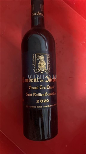 Bordeaux Saint-Émilion Grand Cru Grand Cru Classé Couvent des Jacobins 2020