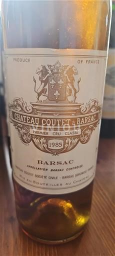 Bordeaux Barsac Premier Cru Coutet 1985
