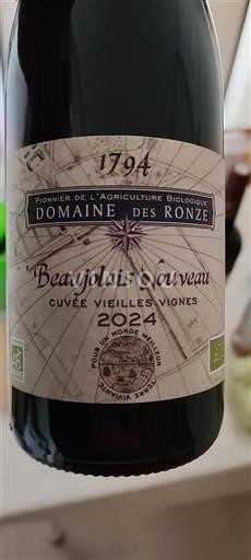 Beaujolais Beaujolais Nouveau Domaine Des Ronze Vieilles Vignes 2024