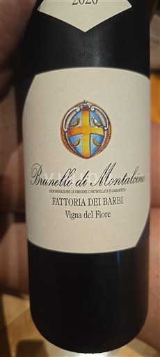 Toscana Brunello di Montalcino. Fattoria dei Barbi Vigna del Fiore 2020