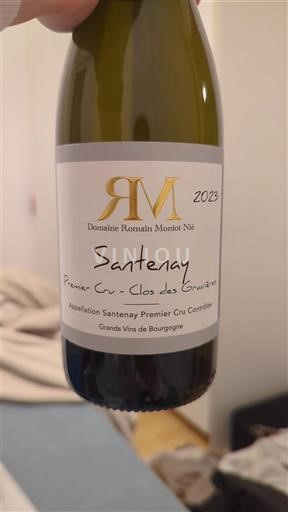 Burgundy Santenay Premier Cru Domaine Romain Montié-Nié Premier Cru - Clos des Gravières 2023