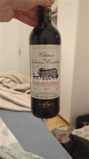 Bordeaux Bordeaux Supérieur Château Des Valentons Canteloup 2012