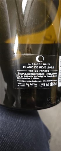 Languedoc No especificado La Grande Sieste Blanc de Rêve 2022
