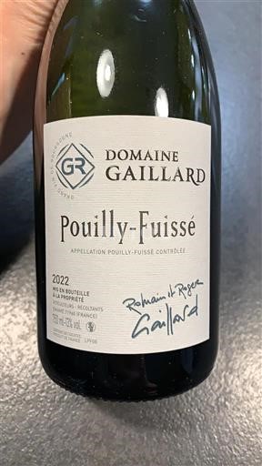 Borgoña Pouilly-fuissé Domaine Gaillard 2022