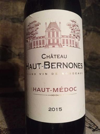 Bordeaux Haut-Médoc Château Haut-Bernones 2015