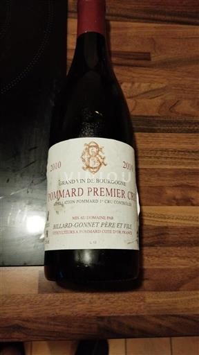 Bourgogne Pommard Premier Cru Billard-Gonnet Père et Fils 2010