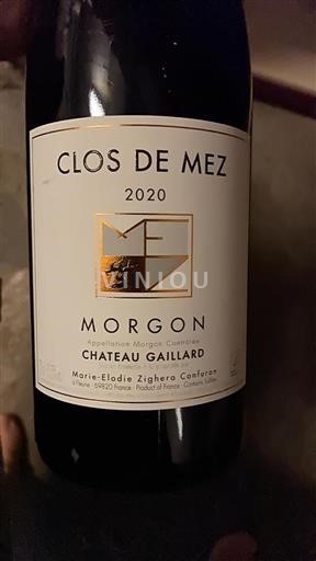 Beaujolais Morgon Château Gaillard Clos de Mez 2020