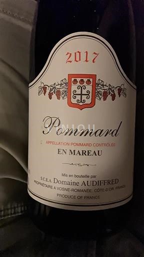 Bourgogne Pommard Domaine Audiffred En Mareau 2017
