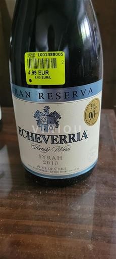 Thung lũng Curicó Thung lũng Curico Echeverria Gran Reserva 2018