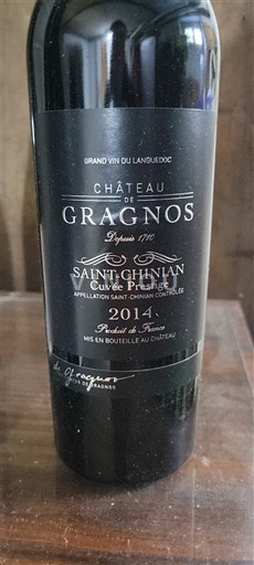 Languedoc Saint-Chinian Château Gragnos Prestige 2014