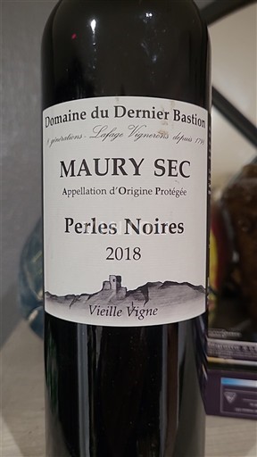 Roussillon Maury suché Domaine Dernier Bastion Perles Noires 2018