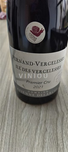 Bourgondië Pernand-Vergelesses Premier Cru Domaine Etienne Delarche Ile des Vergelesses 2021