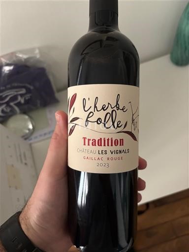 Lounais-Ranska Gaillac Château Les Vignals L'herbe folle Tradition 2023