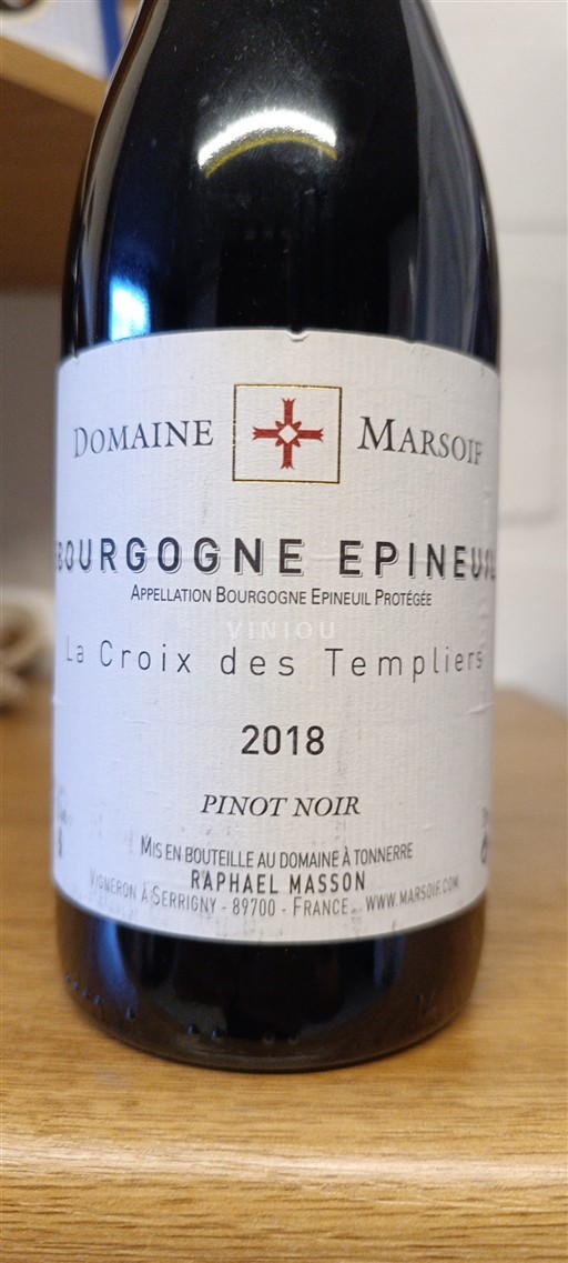Bourgogne Bourgogne Epineuil Domaine Marsoif La Croix des Templiers 2018