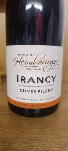 Burgundi Irancy Heimbourger Pierre Ei vuosikertaa