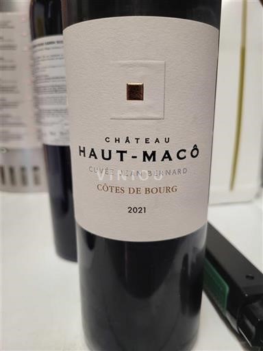 Burdeos Côtes-de-bourg Château Haut-Macô Jean Bernard 2021