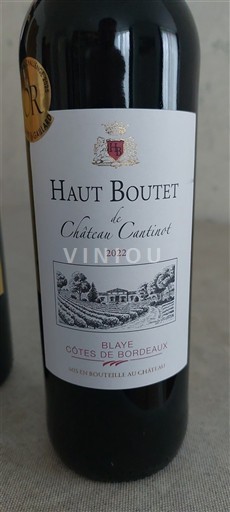 Bordeaux Blaye-Côtes-de-Bordeaux Château Cantinot Haut Boutet 2022