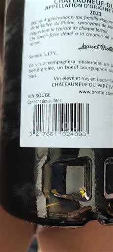 Thung lũng Rhône Châteauneuf-du-pape Brotte 2022